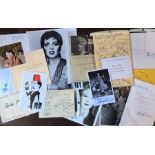 Collection of approximately 500 autographs, including stars of stage and screen, broadcasters,