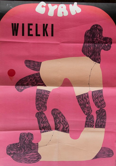 Danuta Zukowska (20th Century). Circus poster, 'Cyrk Wielki', halftone, 1971, 33" by 26"