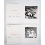 TRH The Duke and Duchess of Kent. Five autograph Christmas cards, inscribed and signed