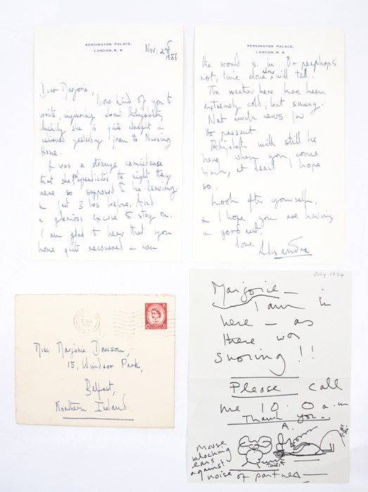 HRH Princess Alexandra, The Honourable Lady Ogilvy, autograph letter, signed, in blue ink on