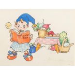 Robert Tyndall (20th Century), collection of six original illustrations of Noddy (Enid Blyton),