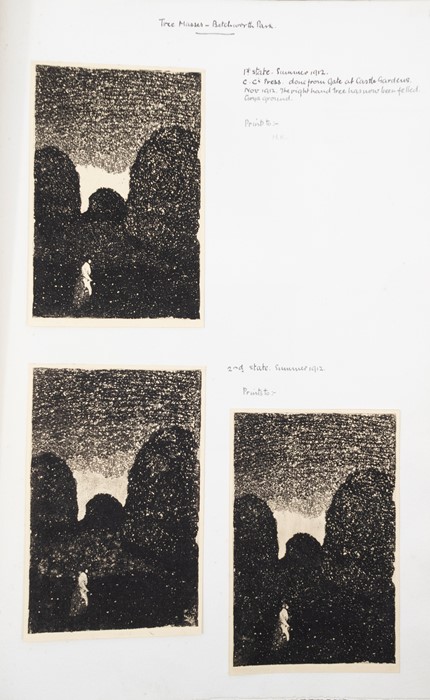 John Bacon (20th Century), sketchbook/album featuring 15 pages of etchings in various stages of - Bild 4 aus 5