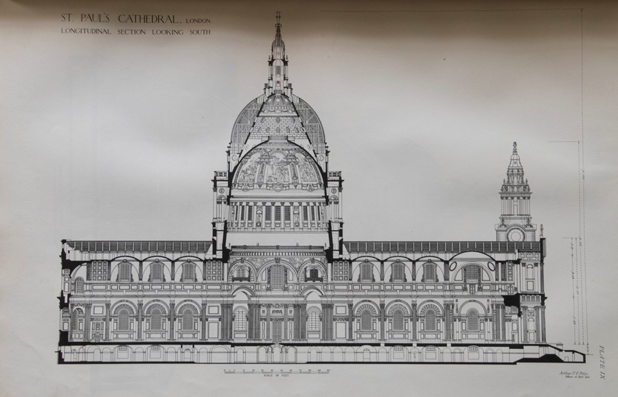 Poley, Arthur F. E. St. Paul's Cathedral, London: Measured, Drawn & Described, first edition, - Image 3 of 3