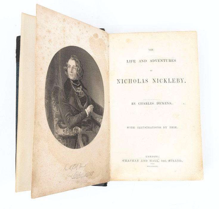 Dickens, Charles. The Life and Adventures of Nicholas Nickleby, first edition, London: Chapman and - Image 2 of 2