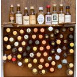 Approximately 75 rare whisky miniatures including Strathisla, Springbank, Tormore, Glenmorangie