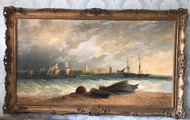 Edmund John Niemann (British, 1813-1876), South Shields, signed and dated 1863 l.r., oil on