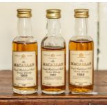 3 Macallan miniatures 1967, 1968 & 1969 (3)