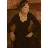 Irene Wyatt (British, act.1927-1939), portrait of a fashionable young lady, three quarter length