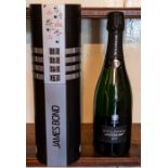 A bottle of Bollinger Champagne, James Bond 007, 50th Anniversary commemorative pack, 2002, in coded