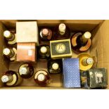 Box of various bottles of interest including whiskys and liqueurs including Lagavulin 12 yr old