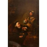 Dutch School, 19th Century, the Miser, oil on canvas, 68 by 50.5cm, unframed