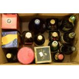 Box of assorted whisky, brandy and liqueurs