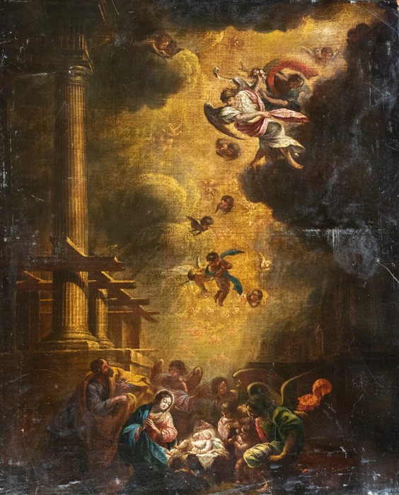 Genoese School, 17th Century, The Nativity, oil on canvas, 100 by 80cm, unframed