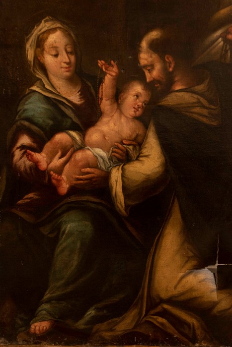 North Italian School, 17th Century, The Holy Family, oil on canvas, 102 by 80cm, unframed