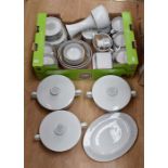 A Rosenthal Studio Line part tea and dinner set, including cups and saucers, side plates, bowls,