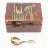 A collection of silver to include: William IV fiddle pattern caddy spoon, by William Collins,