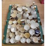 A large collection of Royal and Commemorative mugs, glass, plates, etc, six boxes, early to late
