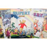 Rupert, Daily Express softback annuals, 1945, 1946, 1948, and 1949, together with a hardback