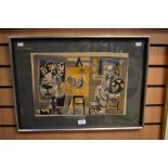 Anthony Clave, 20th Century lithograph, mixed media, signed and framed