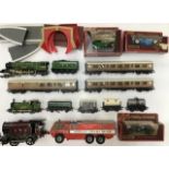 Vintage railway and die cast vehicles including Hornby 00 gauge Flying Scotsman, 0 gauge LMS