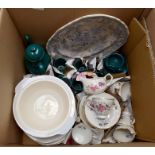 A collection of assorted ceramics to include; Foley Summertime set with cups, saucers, milk jug,