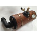 Stuart Turner: A Stuart Turner HB4 (4000) Boiler, wooden finish, 4 1/4” diameter, 7 1/2” long, 6”