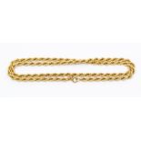 A 9ct gold rope twist chain, length approx 24'', weight approx 11gms Condition report: all links