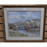 Michael Crawley, The River Trent, near Kings Mills, Derbyshire, watercolour, signed to lower left,