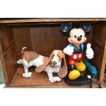 A Mickey Mouse telephone along with the Hush Puppy basset hound (2)