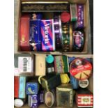 A collection of 20th Century tins, various makers including Cadburys, Victoria biscuits, Fortnum &