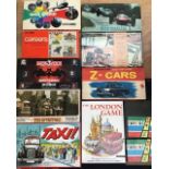 Vintage games collection including Waddingtons: Careers, Formula 1, Z Cars, Parker Wide World, The