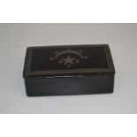 Early to mid 19th Century snuff / tobacco box with Masonic detail to the top