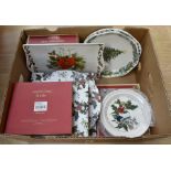 A collection of Spode Christmas tree items, boxed and unboxed, circa 1940-50's, jugs, late 20th