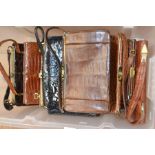 Eight various vintage ladies crocodile handbags. (8) Condition: Generally good to fair with