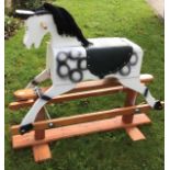 Vintage Rocking Horse made by Leeway, 1960’s. Wooden construction on trestle type rocker. In good