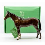 A Royal Doulton Thoroughbred racehorse, complete with tag and original box,  CR; no chips or