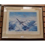 Two signed limited edition prints, comprising Spitfire by Robert Taylor, signed first edition print,
