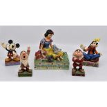 A collection of Disney boxed figurines from Snow White and the Seven Dwarfs including; Bashful