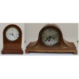 Two mantle clocks, one is Edwardian and the other 1930's hat clock