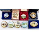 A group of 20th Century enamel various boxes maker's include Royal Worcester, Staffordshire and