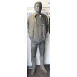 British school (contemporary, artist unknown) A life size bronze sculpture of a man, modelled