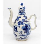 A Chinese blue and white ewer and cover