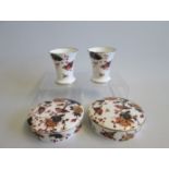 A Small Selection of 20th century  Coalport Porcelain  comprising of two small spill vases and two