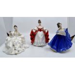 Three Royal Doulton figures to include; Elaine HN2791, My Love HN2339 and Sara HN2265, all