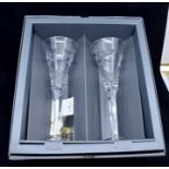 Three pairs of Waterford Crystal champagne glasses, from the Millennium Collection, a Toast to the