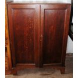 ***OBJECT LOCATION BISHTON HALL***  A 19th Century oak linen cabinet, converted into a television