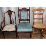 ***OBJECT LOCATION BISHTON HALL*** A collection of four various chairs, comprising a George III