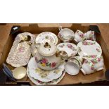 A Royal Albert Crown china part tea set, in the Imari pattern; cups, saucers, side plates, cream