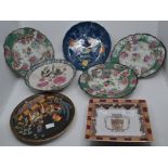 A group lot of various Chinese and Japanese ceramics to include plates, jardiniere etc (Q)
