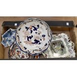 A collection of Masons Ironstone items, including plates, tureens, ginger jars (Q)